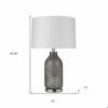 Homeroots 25.25 x 15 x 15 in. Trend Home 1-Light Polished Nickel Table Lamp 399167